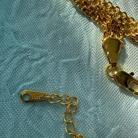 Elegant 18K Gold Sterling Silver 925 Chain Bracelet - Picture 8 of 12